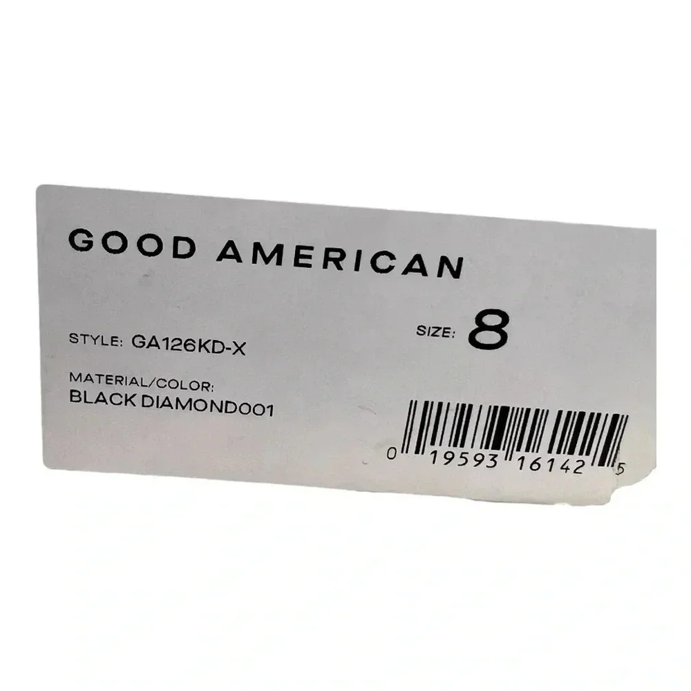 Good American Crystal Crush Bonded Leather Sole Slide Sandal with Square Toe 🔥 - Picture 6 of 7